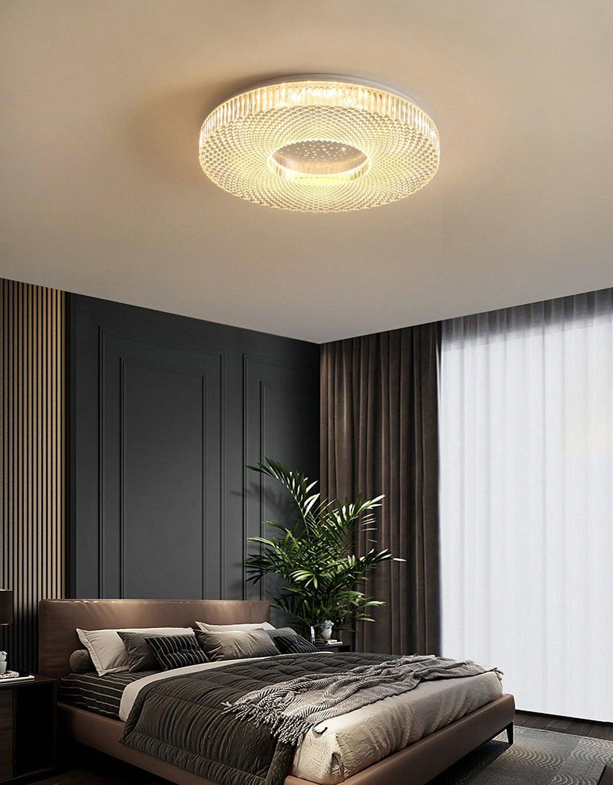 LED Plafondlamp Acryl Goud Wit Rond Luxe Dimbaar Modern Design Woonkamer Slaapkamer Entree Plafondverlichting | Sulvida