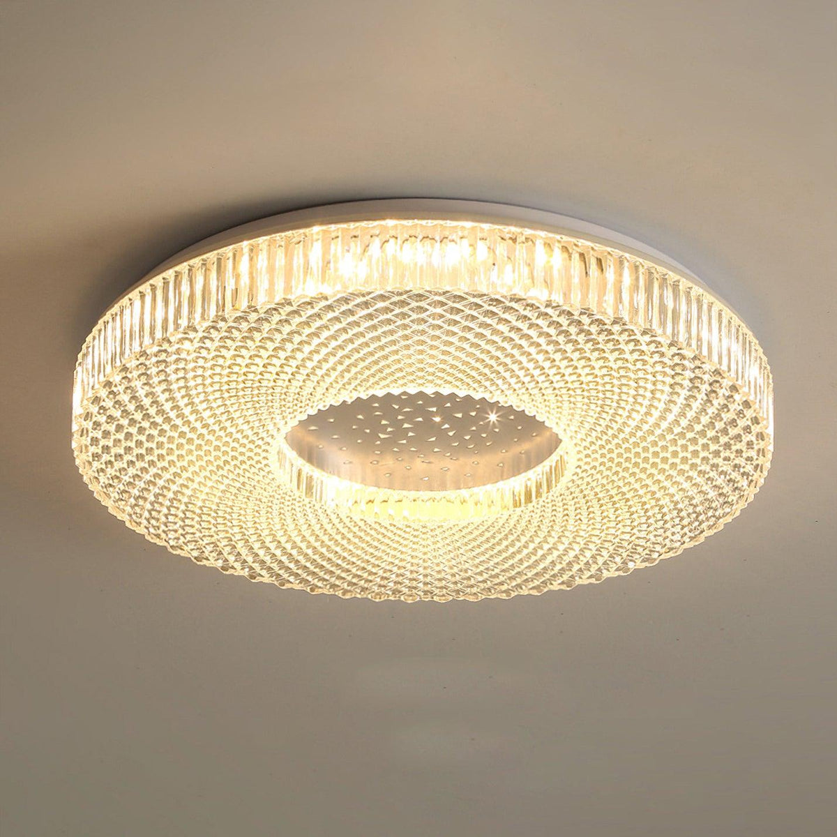 LED Plafondlamp Acryl Goud Wit Rond Luxe Dimbaar Modern Design Woonkamer Slaapkamer Entree Plafondverlichting | Sulvida