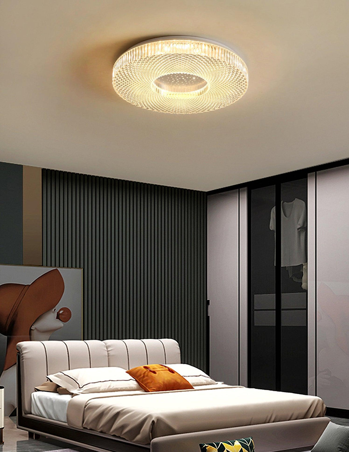LED Plafondlamp Acryl Goud Wit Rond Luxe Dimbaar Modern Design Woonkamer Slaapkamer Entree Plafondverlichting | Sulvida