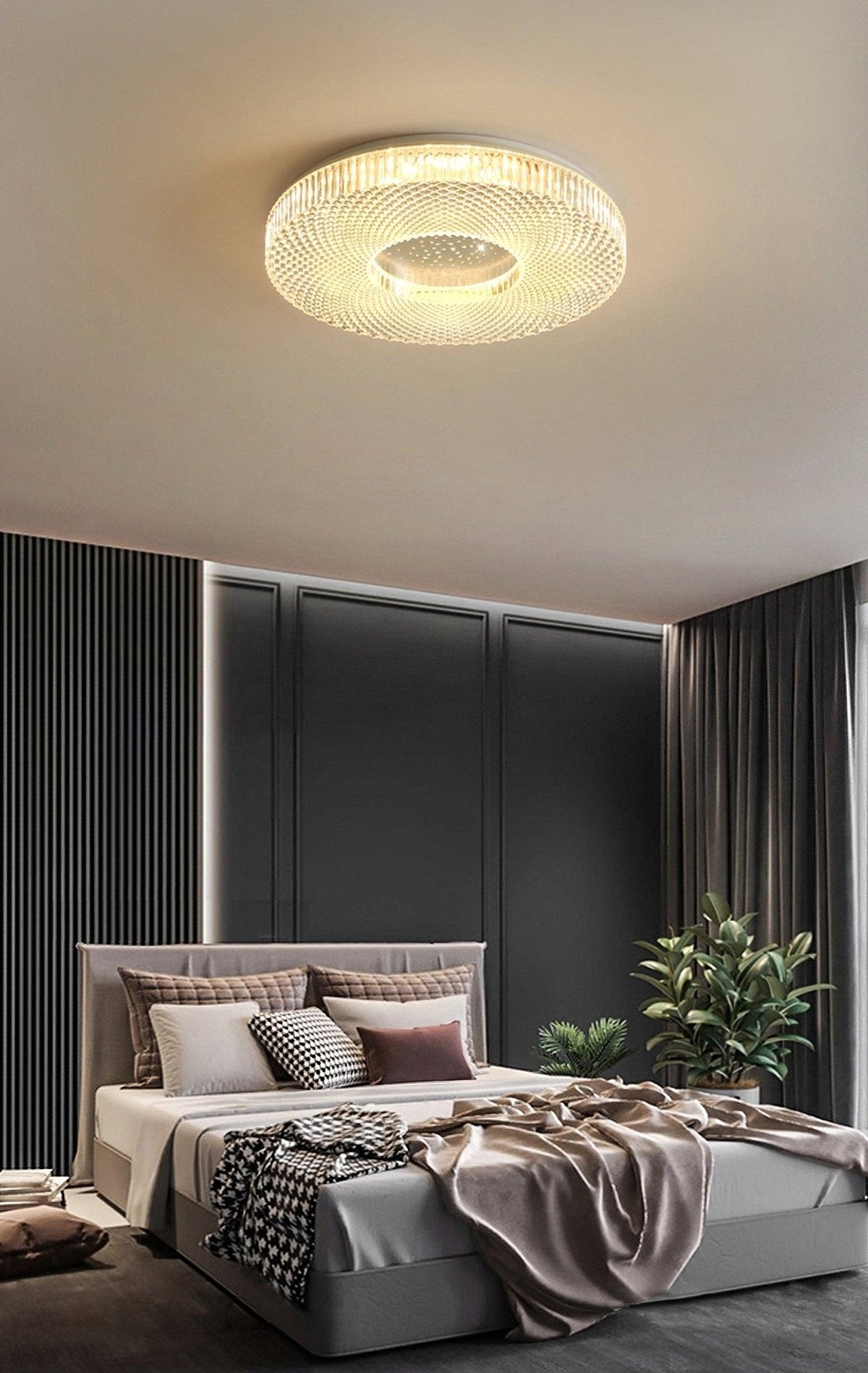 LED Plafondlamp Acryl Goud Wit Rond Luxe Dimbaar Modern Design Woonkamer Slaapkamer Entree Plafondverlichting | Sulvida