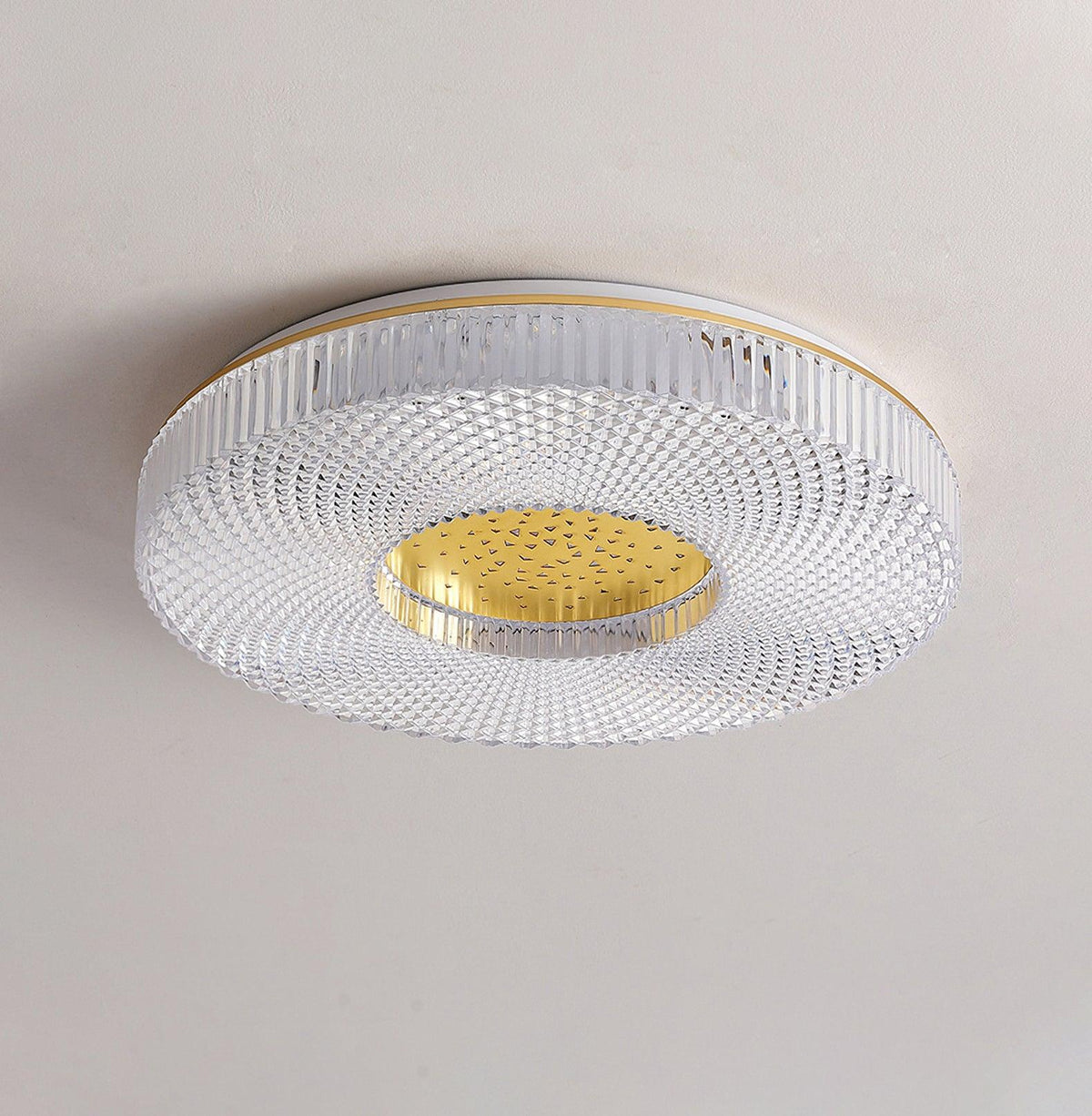 LED Plafondlamp Acryl Goud Wit Rond Luxe Dimbaar Modern Design Woonkamer Slaapkamer Entree Plafondverlichting | Sulvida