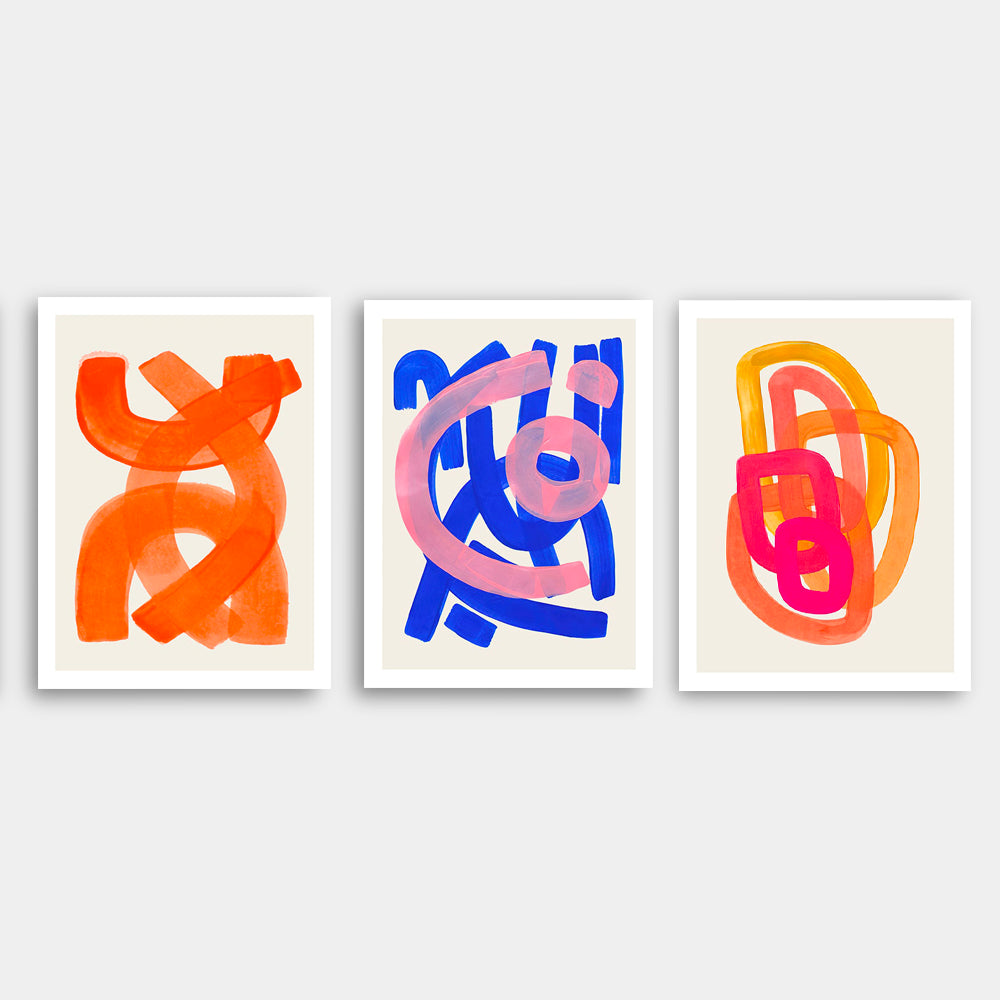 Canvasdoek met Kleurrijke Penseelstreken Wanddecoratie Abstract Modern Kunstwerk voor Woonkamer Slaapkamer | Sulvida