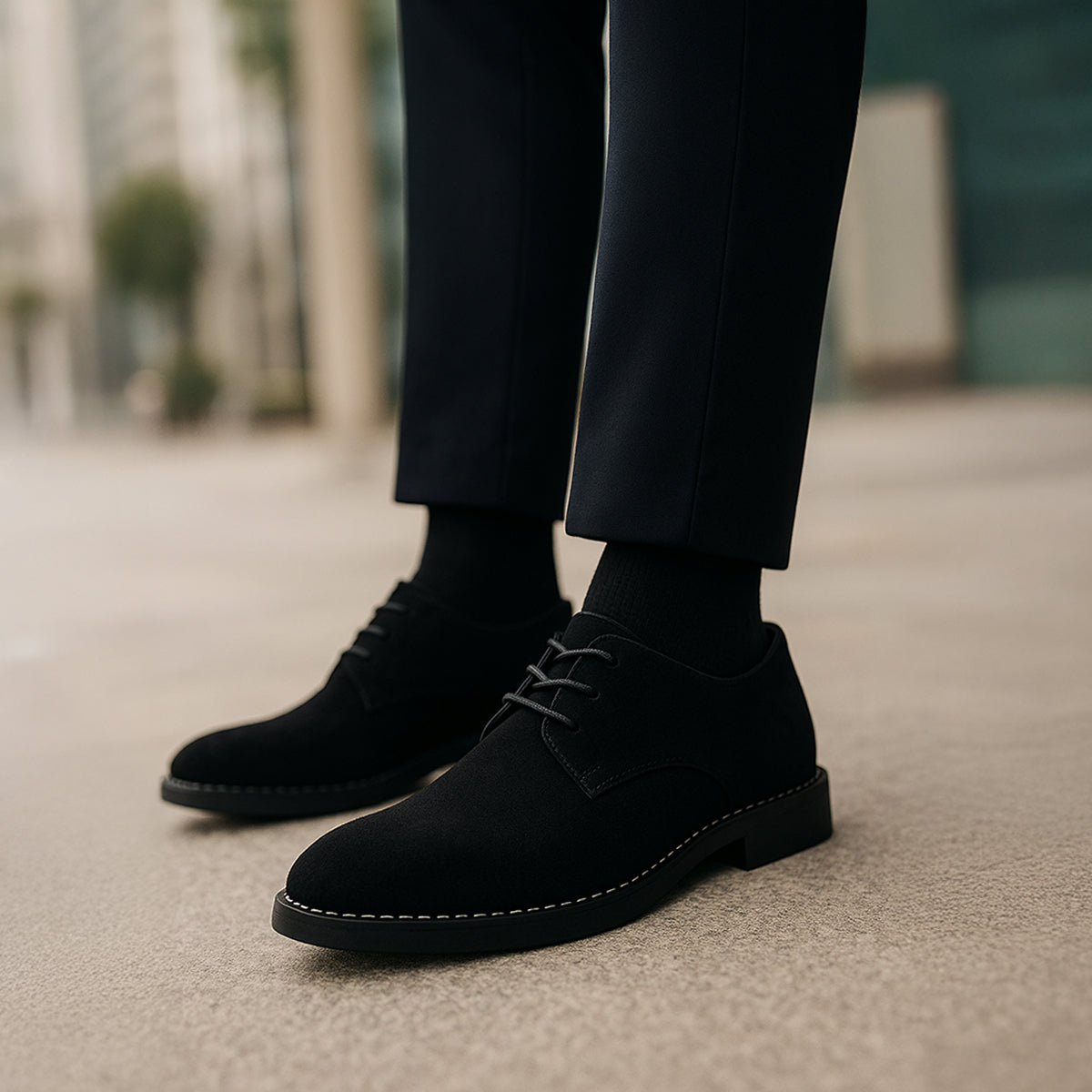 Derby Schoenen Heren Suède Veterschoenen Elegant Bruin Zwart Khaki Klassiek Comfortabel Casual Stijlvol | Sulvida