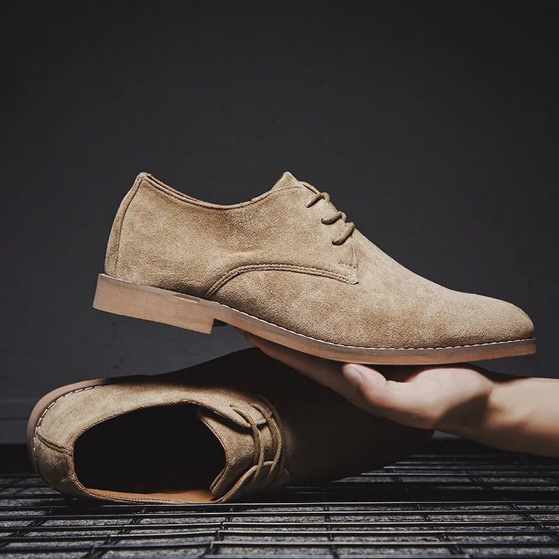Derby Schoenen Heren Suède Veterschoenen Elegant Bruin Zwart Khaki Klassiek Comfortabel Casual Stijlvol | Sulvida