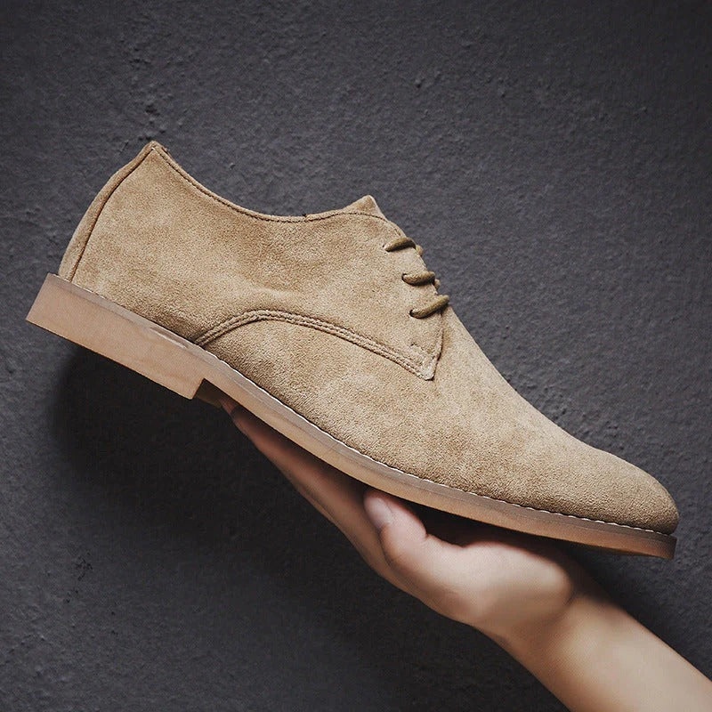Derby Schoenen Heren Suède Veterschoenen Elegant Bruin Zwart Khaki Klassiek Comfortabel Casual Stijlvol | Sulvida