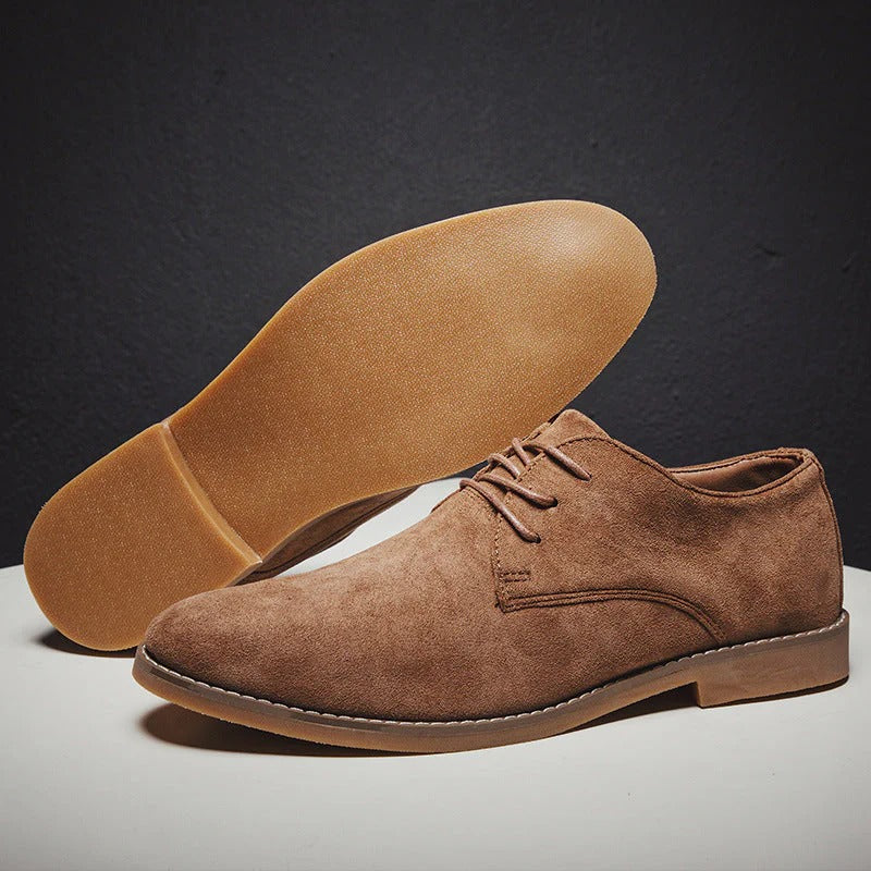 Derby Schoenen Heren Suède Veterschoenen Elegant Bruin Zwart Khaki Klassiek Comfortabel Casual Stijlvol | Sulvida