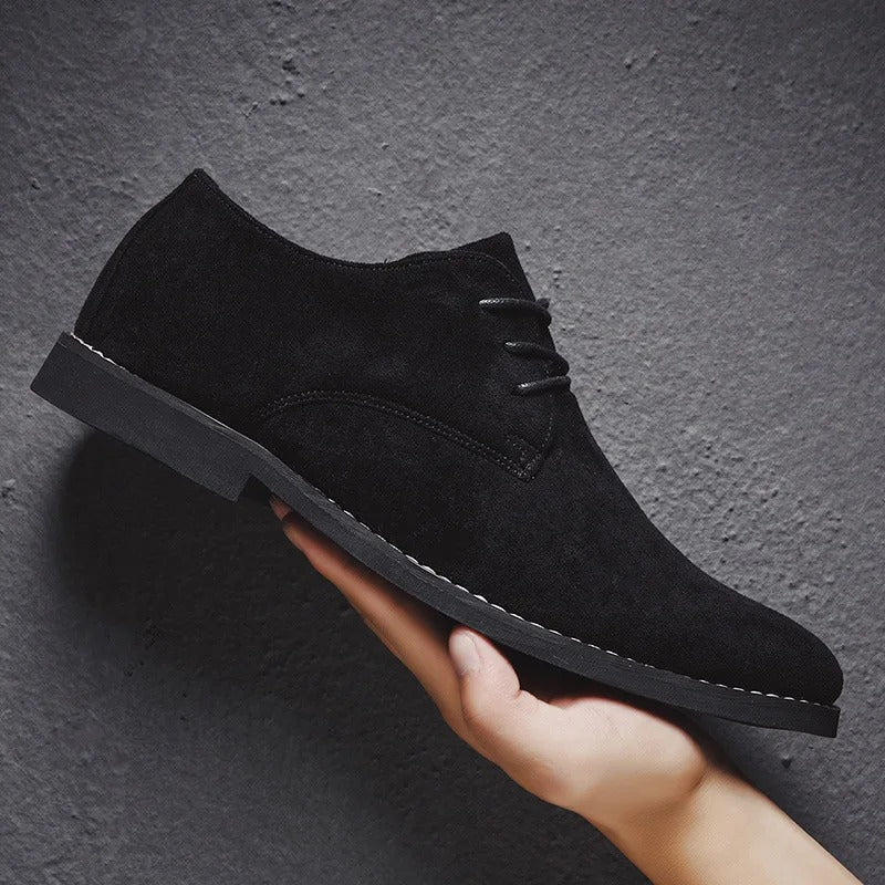 Derby Schoenen Heren Suède Veterschoenen Elegant Bruin Zwart Khaki Klassiek Comfortabel Casual Stijlvol | Sulvida