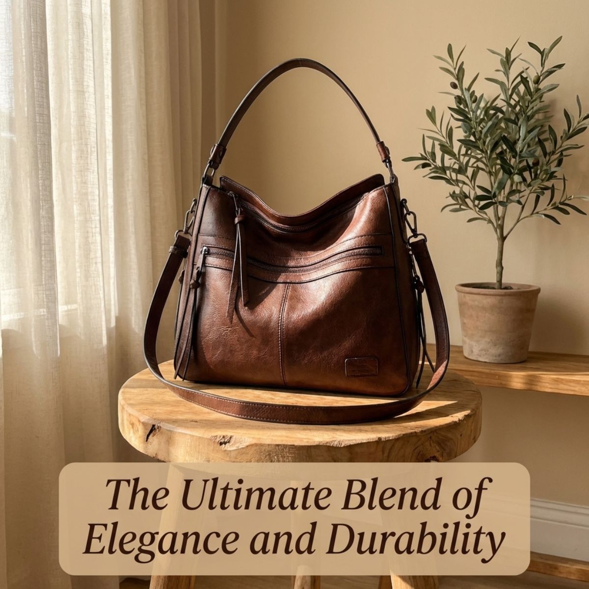 Luxe Schoudertas Echt Leer Dames Crossbody Magnetische Sluiting Verstelbare Riem Elegant Stijlvol Dagelijks | Sulvida