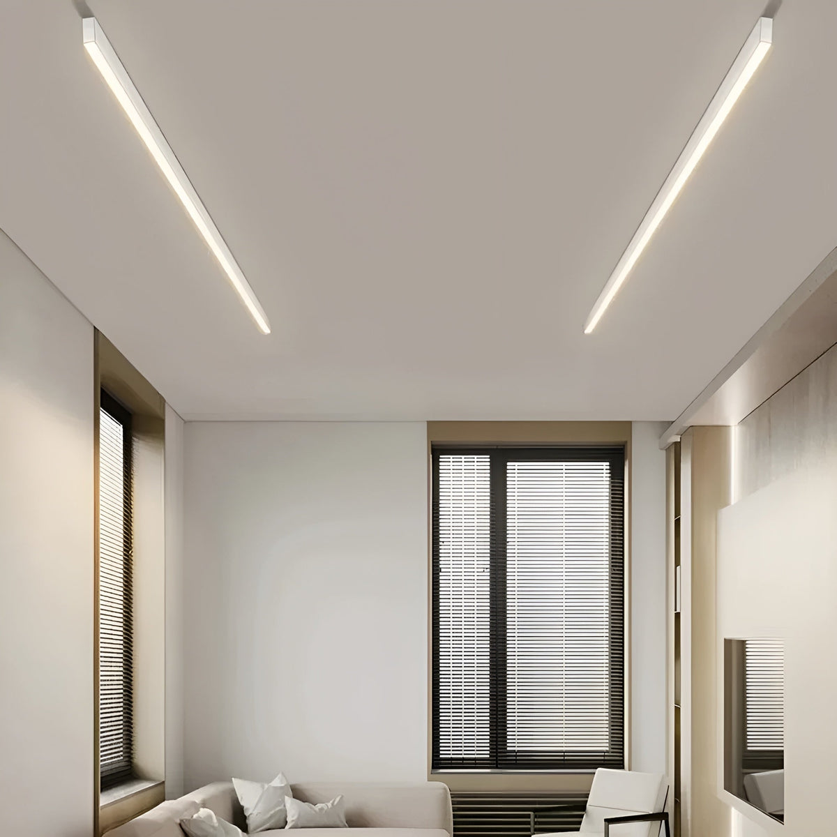 Plafondlamp Smal Design LED Lichtbalk Moderne Verlichting Woonkamer Slaapkamer Eetkamer Dimbaar Strak | Sulvida