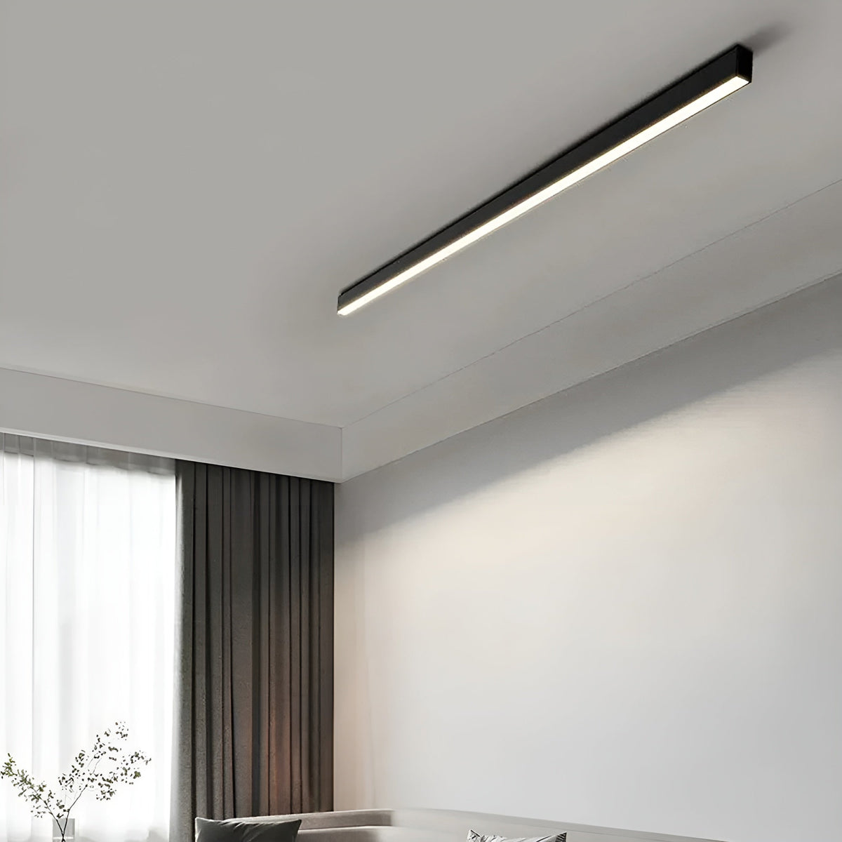 Plafondlamp Smal Design LED Lichtbalk Moderne Verlichting Woonkamer Slaapkamer Eetkamer Dimbaar Strak | Sulvida