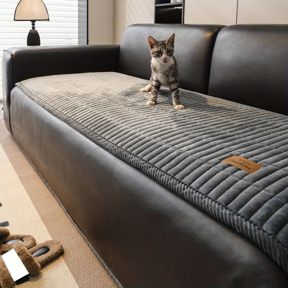 Gewatteerde Bankhoezen Set Meubelbescherming Microfiber Anti-Slip Fauteuil Beschermer Huisdiervriendelijk | Sulvida