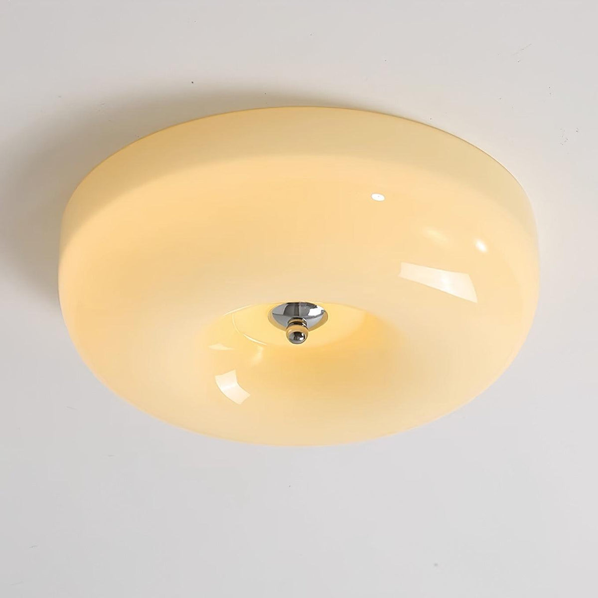 Plafondlamp met Gedraaid Glas en Chroom Moderne Verlichting Slaapkamer Woonkamer Hal 32 40 46 cm Diameter | Sulvida
