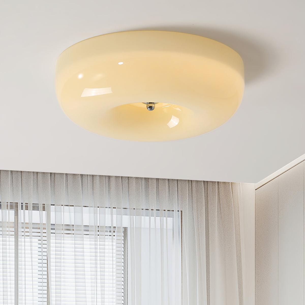 Plafondlamp met Gedraaid Glas en Chroom Moderne Verlichting Slaapkamer Woonkamer Hal 32 40 46 cm Diameter | Sulvida