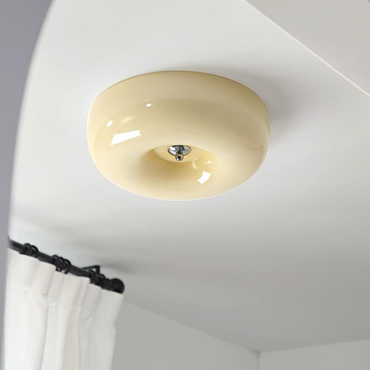 Plafondlamp met Gedraaid Glas en Chroom Moderne Verlichting Slaapkamer Woonkamer Hal 32 40 46 cm Diameter | Sulvida