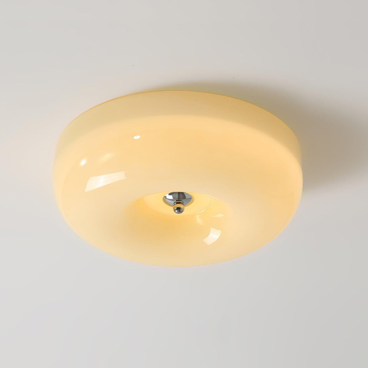 Plafondlamp met Gedraaid Glas en Chroom Moderne Verlichting Slaapkamer Woonkamer Hal 32 40 46 cm Diameter | Sulvida
