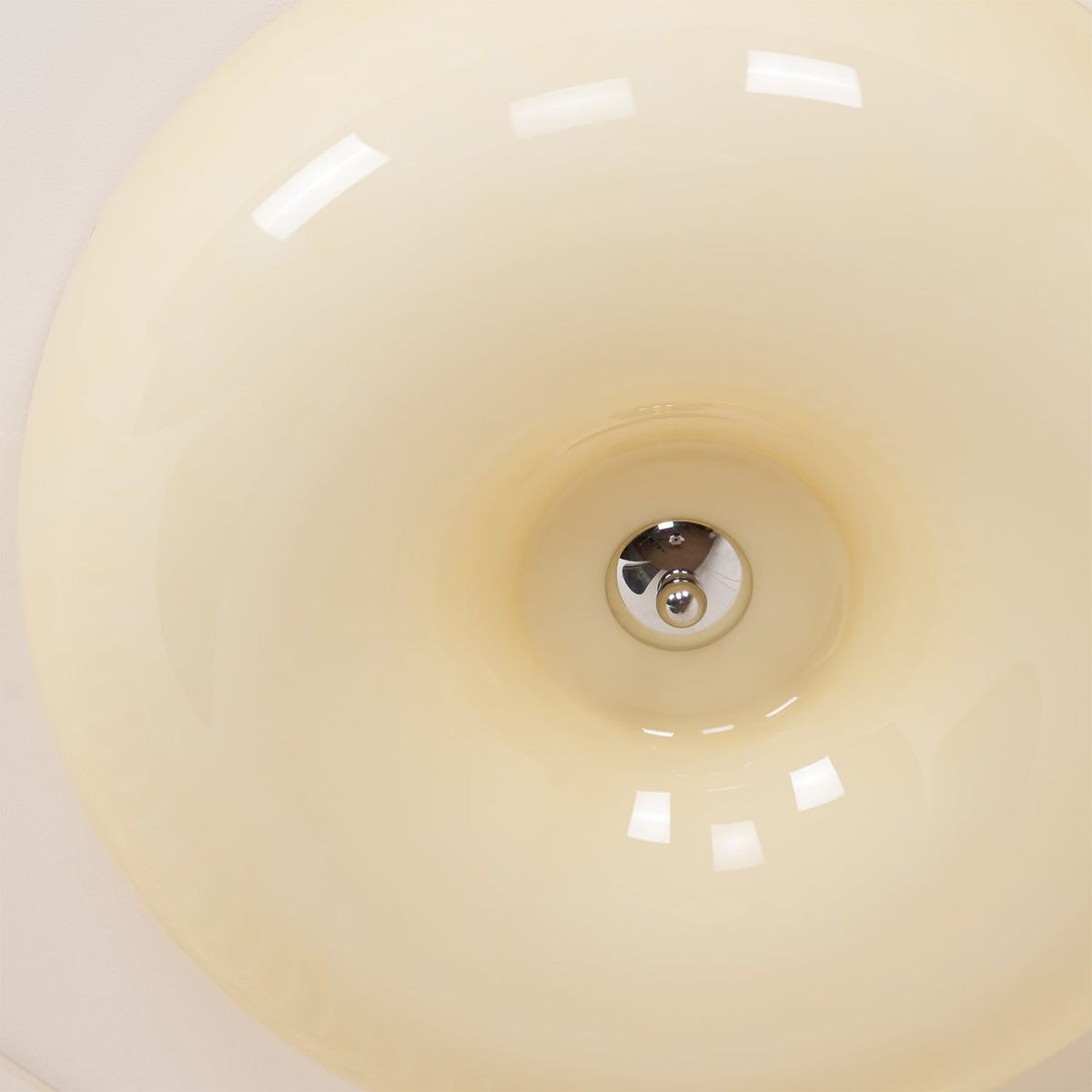 Glazen Plafondlamp met LED Verlichting Warm of Koel Wit Beige Chroom voor Woonkamer Slaapkamer Hal Eetkamer | Sulvida