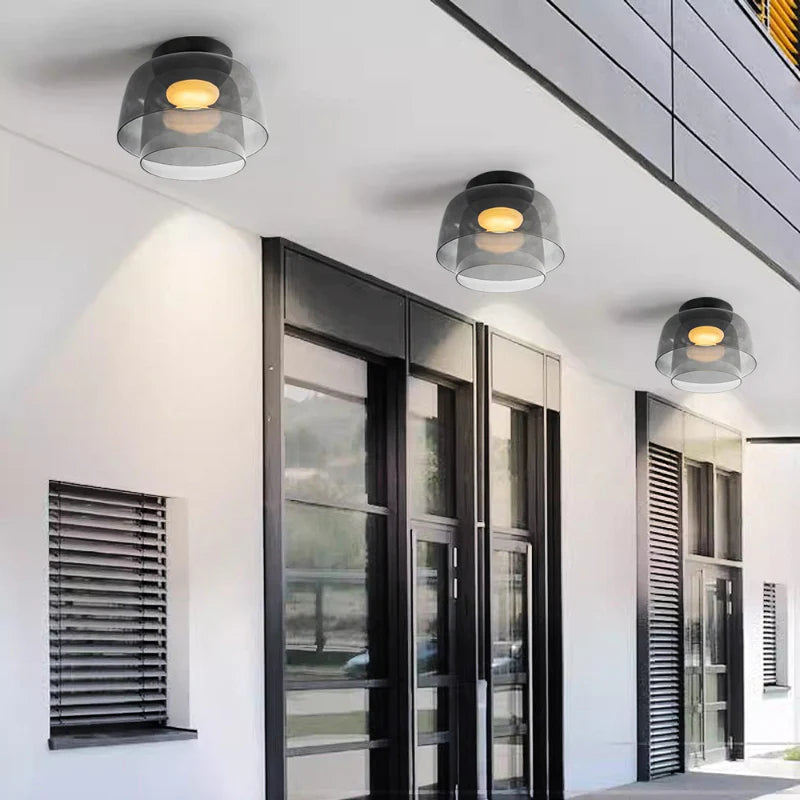 Glazen Plafondlamp Gelaagd Design Meerdere Formaten Warm Wit LED Licht Eetkamer Woonkamer Keuken Slaapkamer | Sulvida