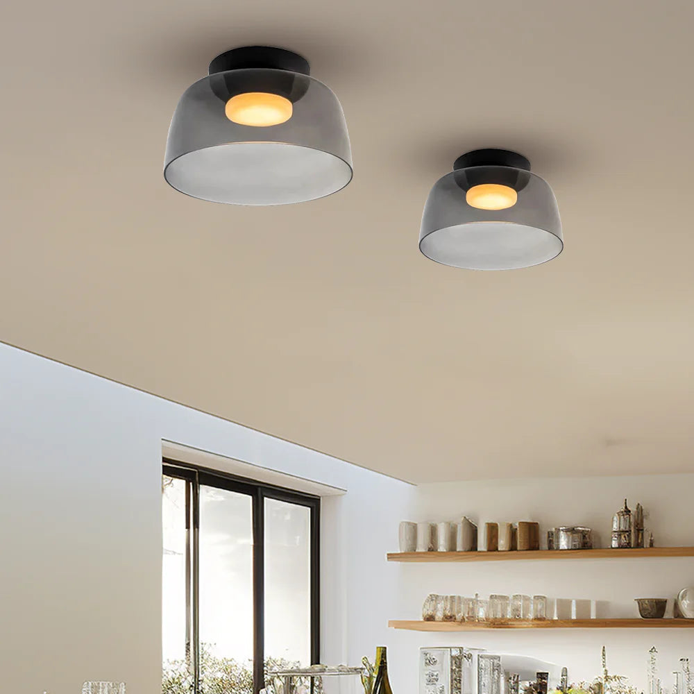 Glazen Plafondlamp Gelaagd Design Meerdere Formaten Warm Wit LED Licht Eetkamer Woonkamer Keuken Slaapkamer | Sulvida