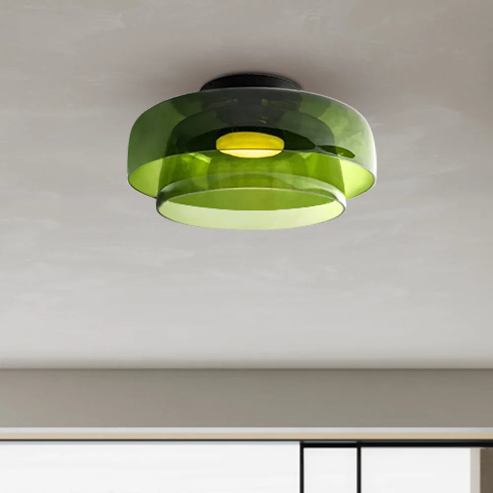 Glazen Plafondlamp Gelaagd Design Meerdere Formaten Warm Wit LED Licht Eetkamer Woonkamer Keuken Slaapkamer | Sulvida