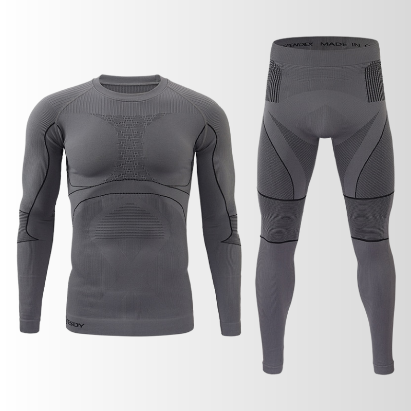 Ensemble de sous-vêtements thermiques sans coutures pour homme, chaud et respirant, haut et pantalon, vêtements de sport d’hiver, première couche | Sulvida