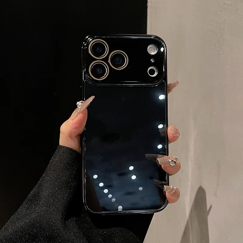 Coque en verre pour iPhone avec bord plaqué, protection de l’appareil photo et design luxueux pour iPhone 11 à 17 Pro Max | Sulvida