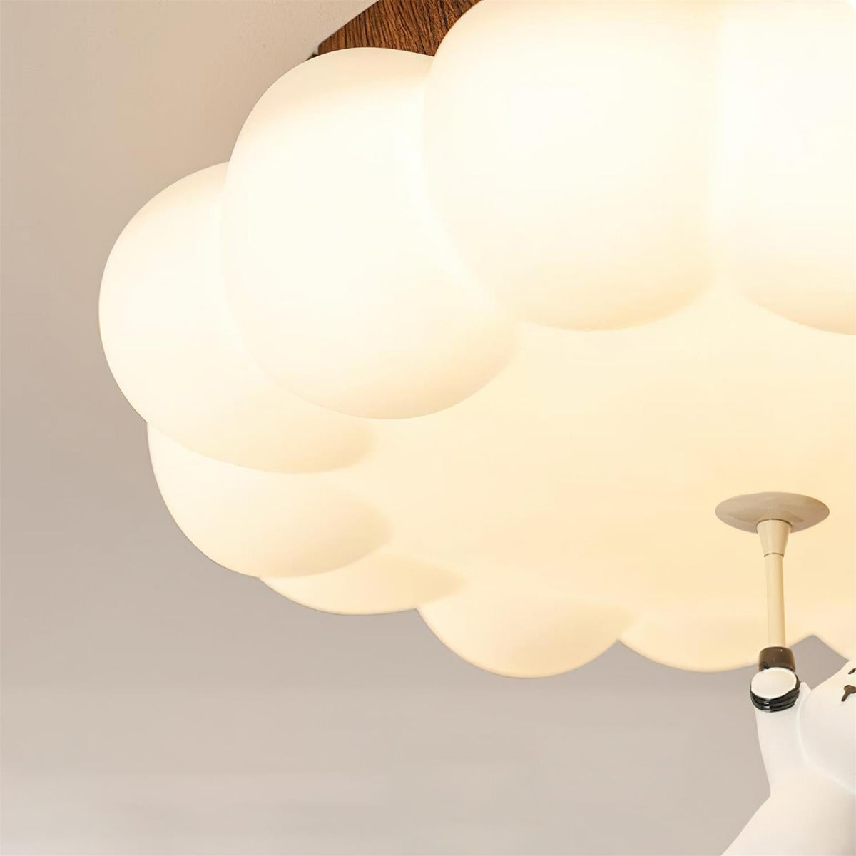 Plafondlamp Beertje Wolk Kinderkamer Acryl LED Warm Licht Speels Design Babykamer Inbouw 50cm Moderne Sfeer | Sulvida
