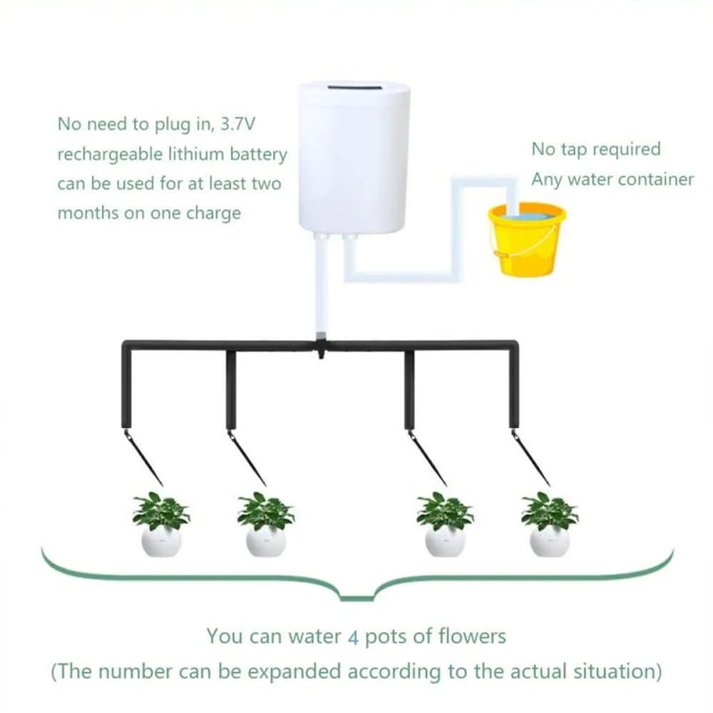 Système intelligent d’arrosage automatique des plantes d’intérieur avec minuterie, 2-16 buses d’arrosage, système goutte-à-goutte | Sulvida