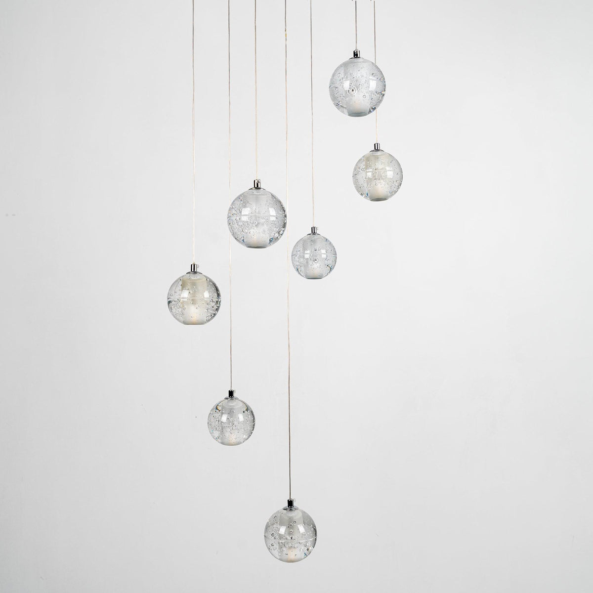 Kristallen Bollenlamp Hanglamp Meervoudig Chroom Glas Eethoek Woonkamer Plafondverlichting Modern Design Interieur | Sulvida