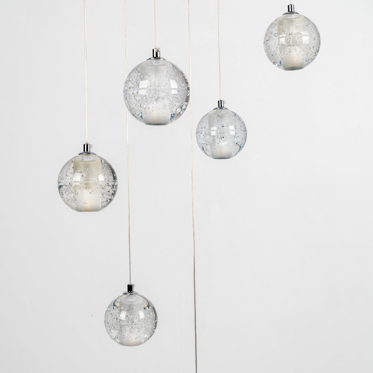 Kristallen Bollenlamp Hanglamp Meervoudig Chroom Glas Eethoek Woonkamer Plafondverlichting Modern Design Interieur | Sulvida