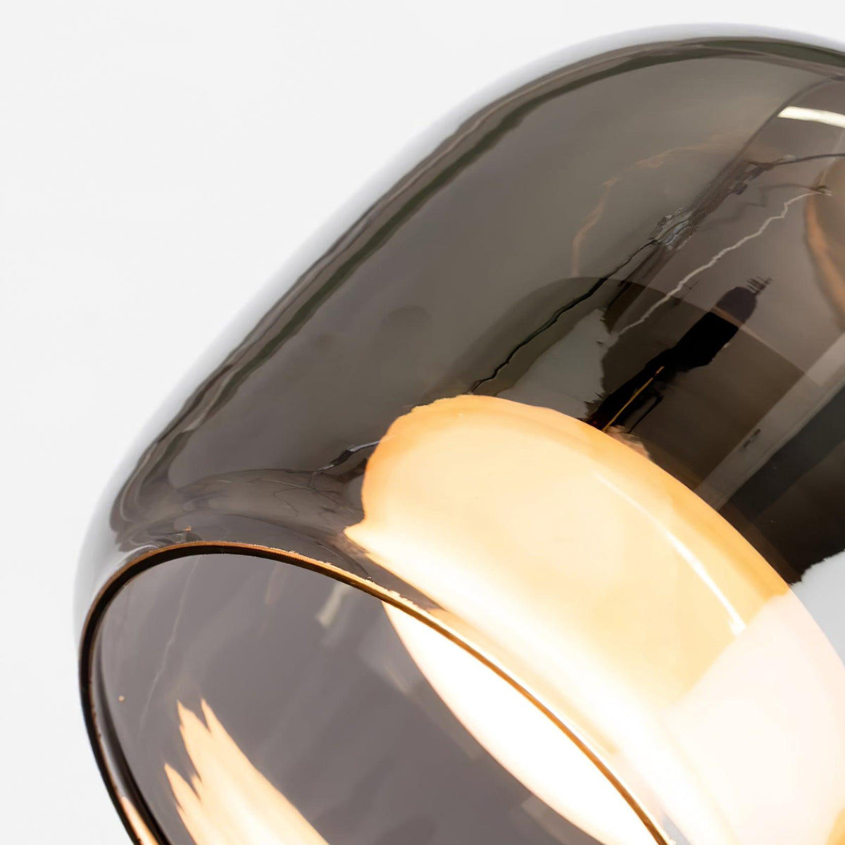 Rookgrijze glazen hanglamp met dimfunctie voor woonkamer eetkamer en slaapkamer industriële sfeerverlichting | Sulvida