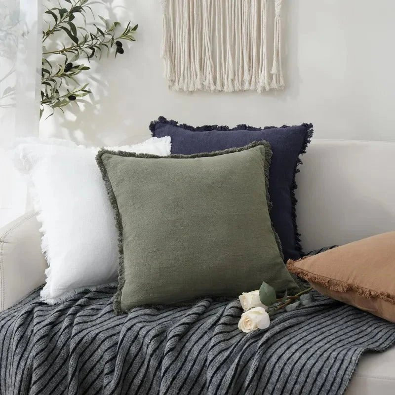 Katoenen Kussenslopen Set van 2 Luxe Woonkamer Decoratie 45x45 en 30x50 cm Tijdloos Design Slaapkamer | Sulvida