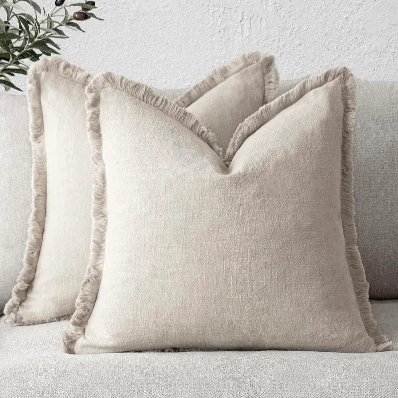 Katoenen Kussenslopen Set van 2 Luxe Woonkamer Decoratie 45x45 en 30x50 cm Tijdloos Design Slaapkamer | Sulvida