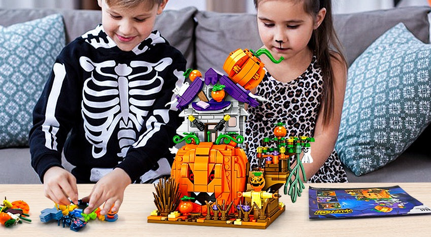 Bouwblokkenset Hut Halloween 687-762 Stuks Speelgoed Decoratie Kinderen Gezinsactiviteit Feestdecoratie | Sulvida