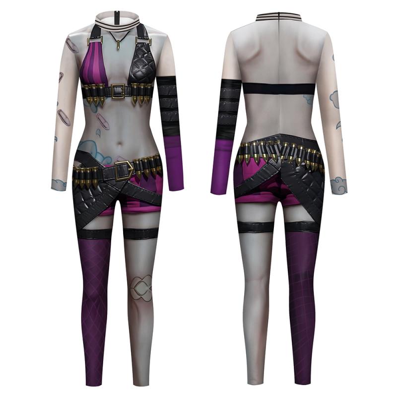Jumpsuit Cosplay Dames 3D-print Paars Zentai Kostuum Feestkleding Halloween Gaming Anime Verkleedpak Bodysuit | Sulvida