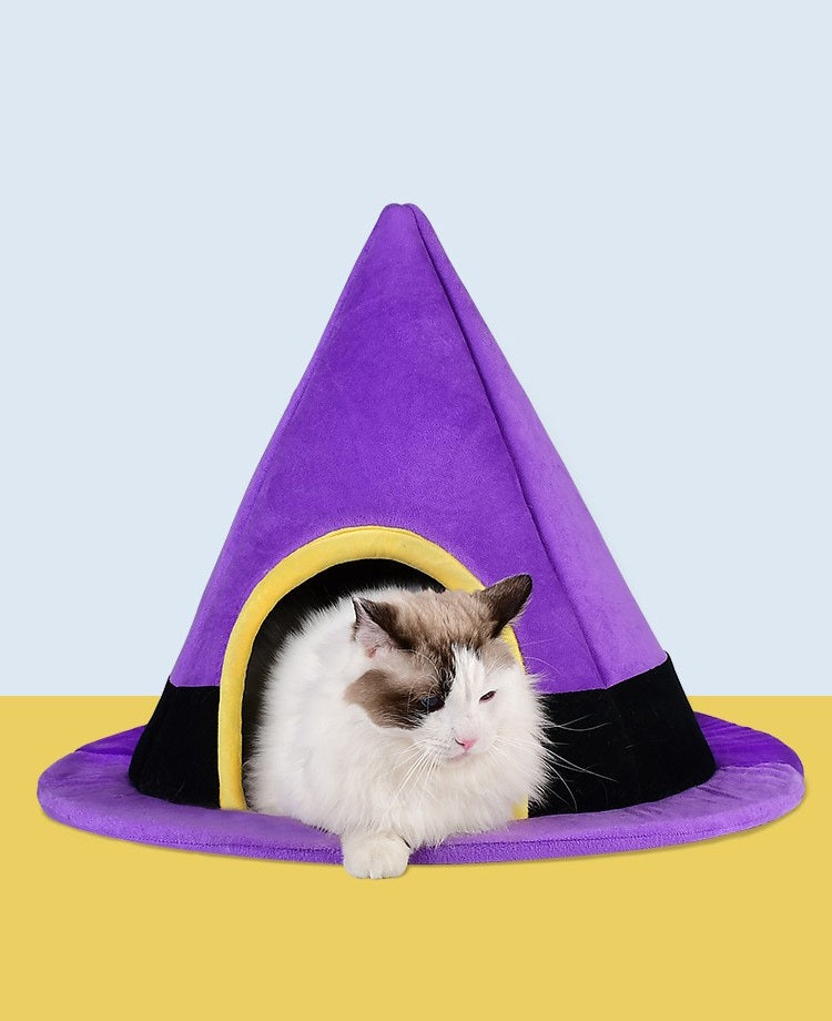 Halfgesloten Huisdierenmand voor Katten en Honden met Pluche Binnenkant voor Warmte Rust Comfort en Geborgenheid | Sulvida