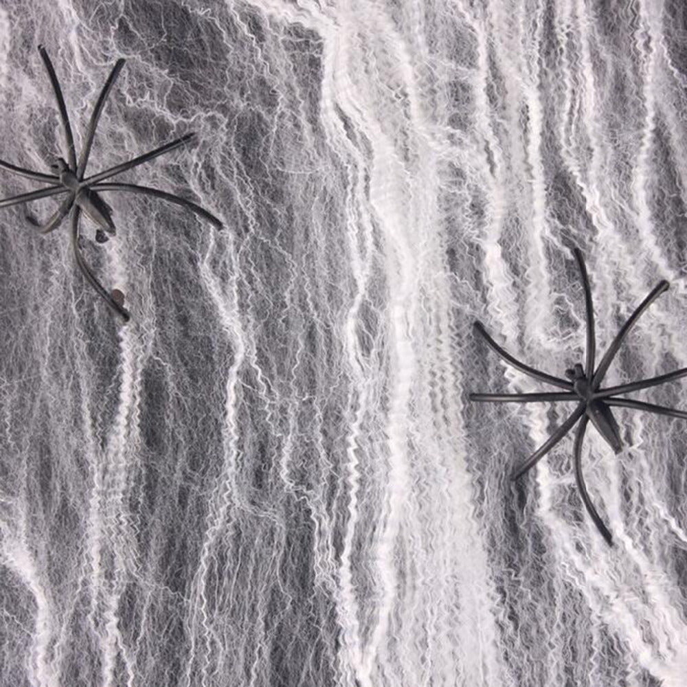 Rekbaar Spinnenwebdecor Wit – Kunstmatig Spinnenweb voor Halloween Decoratie Feest en Huisaccessoires | Sulvida