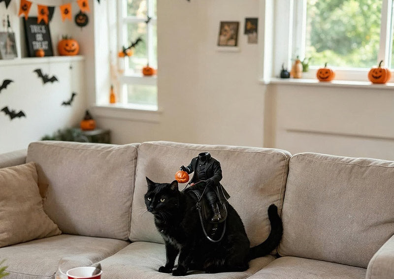 Hoofdloze Ridder Hondenpak met Pompoenlantaarn Halloween Huisdierkostuum Grappig Outfit Kat Hond Feestkleding | Sulvida