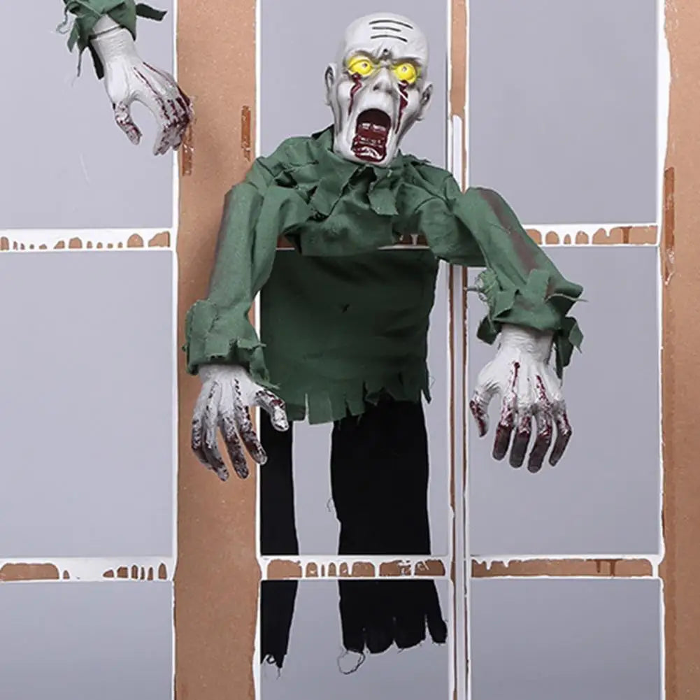 Kruipende Spookfiguur met Spraakactivering en LED-ogen Halloween Decoratie voor Tuin Huis en Feesten | Sulvida