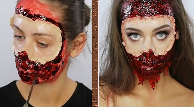 Halloween Schminkset Nepbloed 5-Delig Afwasbaar voor Zombie Horror Monster Kostuumeffecten Griezel Make-up | Sulvida