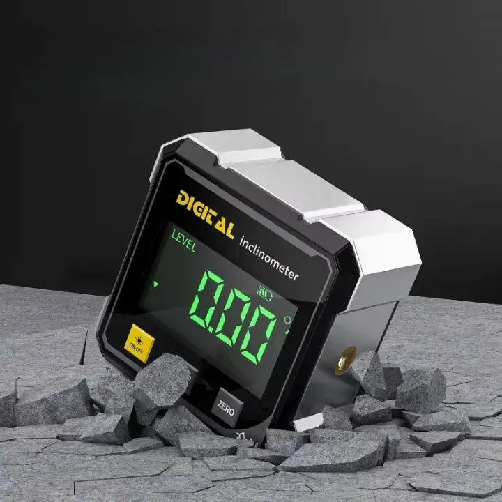 Digitale hoekmeter met laser 360° aluminium gereedschap magnetisch bouwprecisie waterpas voor klussen DIY | Sulvida