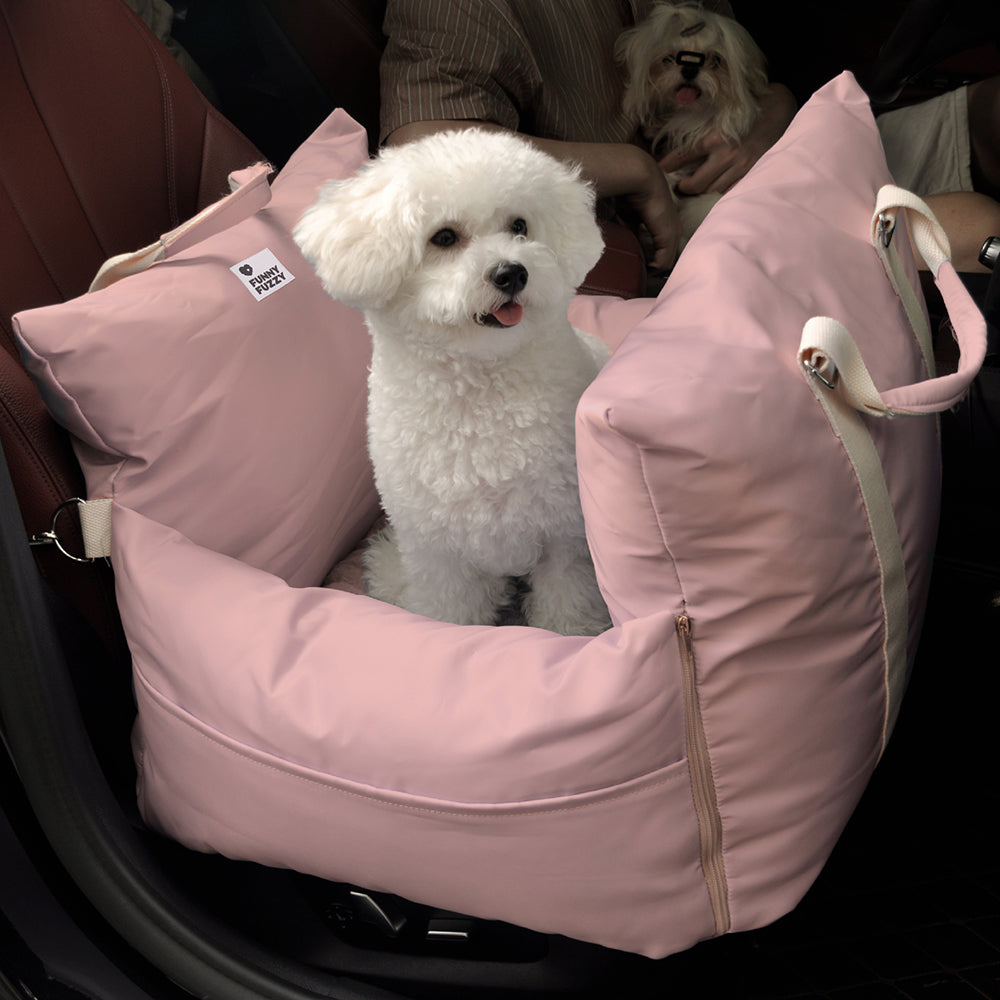 Autostoel voor Honden met Veiligheidsgordel Zacht Reiskussen Wasbare Hoes Comfort Thuis en Onderweg Bescherming | Sulvida