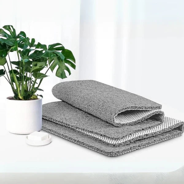 Anti-slip Badkamermat met Sneldrogende Drainagestructuur – Hygiënische Douchemat voor Veiligheid en Comfort in Beige, Grijs en Wit | Sulvida