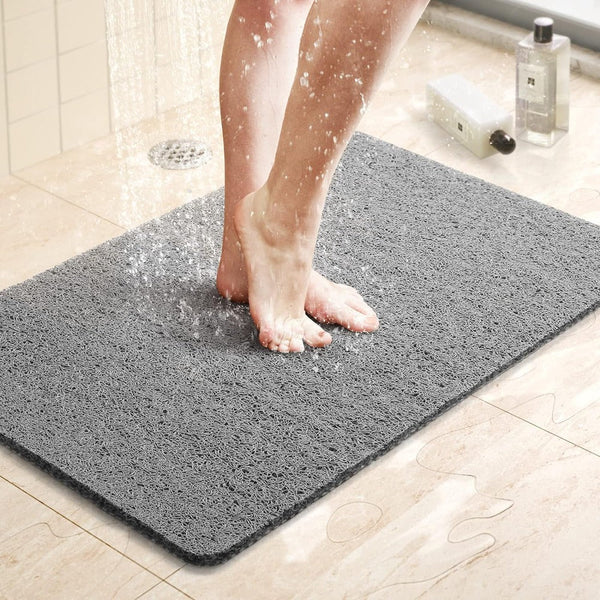 Anti-slip Badkamermat met Sneldrogende Drainagestructuur – Hygiënische Douchemat voor Veiligheid en Comfort in Beige, Grijs en Wit | Sulvida