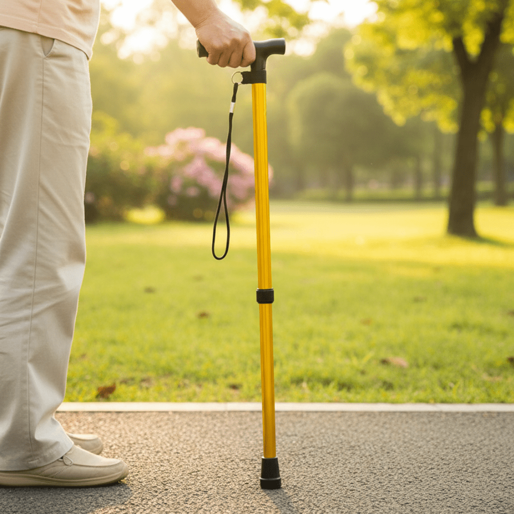 Opvouwbare Wandelstok Aluminium Lichtgewicht met Ergonomisch Handvat voor Senioren Revalidatie en Dagelijks Gebruik | Sulvida