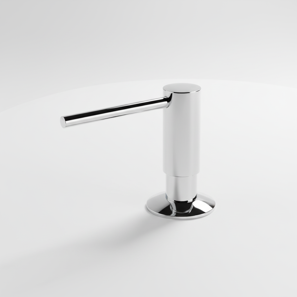 Inbouw Zeepdispenser met Messing Pomp 500ml Mat Zwart Modern Design voor Keuken Badkamer Sanitair Spoelbak | Sulvida
