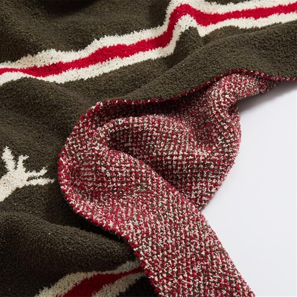 Microvezel Plaid Hert Design 120x150 cm Woonkamer Deken Bank Warm Ademend Zachte Woonplaid Decoratief | Sulvida