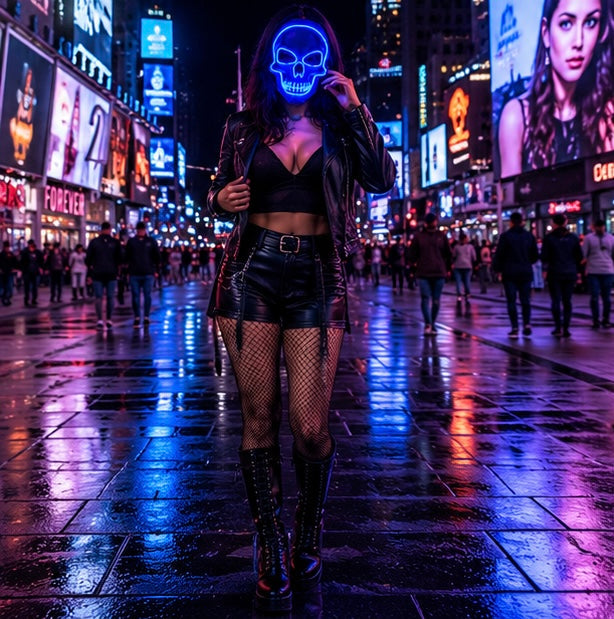 Verlicht Schedel Masker LED Volgelaat Halloween Cosplay Carnaval Feestartikelen Theater Mysterieus Griezel | Sulvida