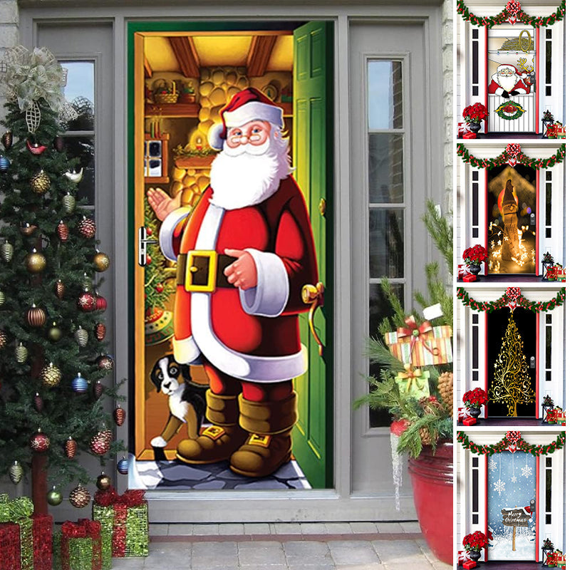 Deurkleed Kerstmotief 91x203cm Polyester Herbruikbaar Wasbaar Sfeervolle Entree Decoratie Feestdagen | Sulvida