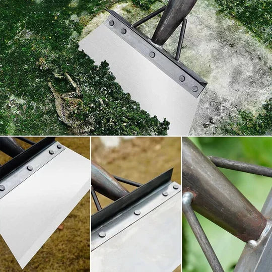 Multifunctionele Schoffel RVS Onkruidschoffel Terras Keuken Badkamer Vloerschraper Ergonomisch Tuingereedschap | Sulvida