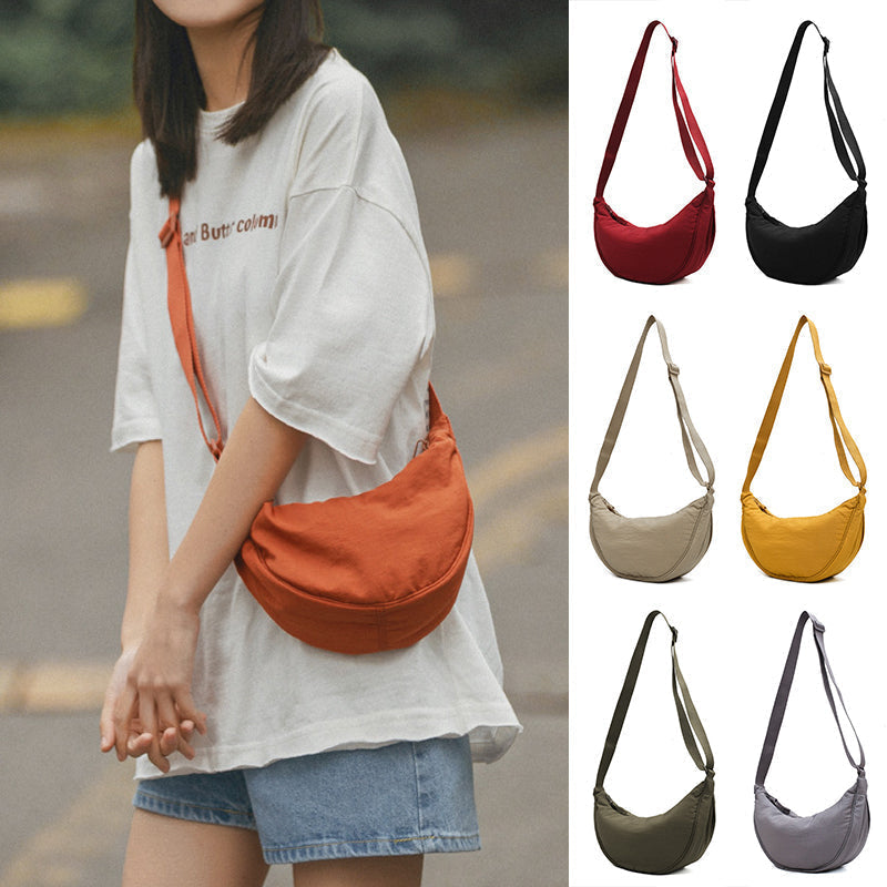 Halvemaanvormige Schoudertas Kunstleer Chic Design Dames Handtas Elegante Everyday Bag Vintage Stijl Mode | Sulvida